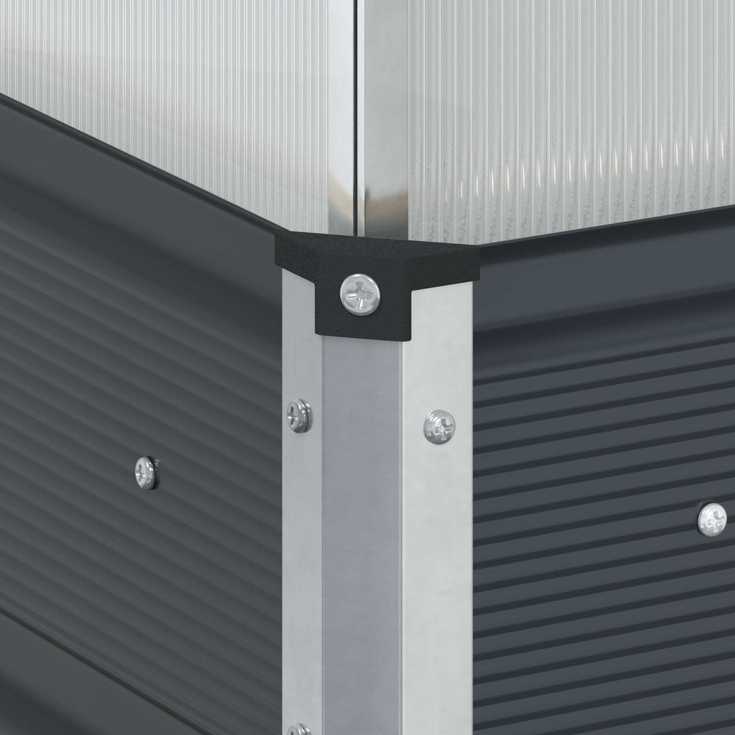 vidaXL Planter Anthracite 100 x 100 x 77 cm Galvanised Steel