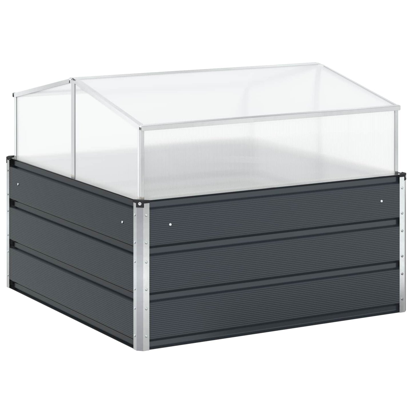 vidaXL Planter Anthracite 100 x 100 x 77 cm Galvanised Steel