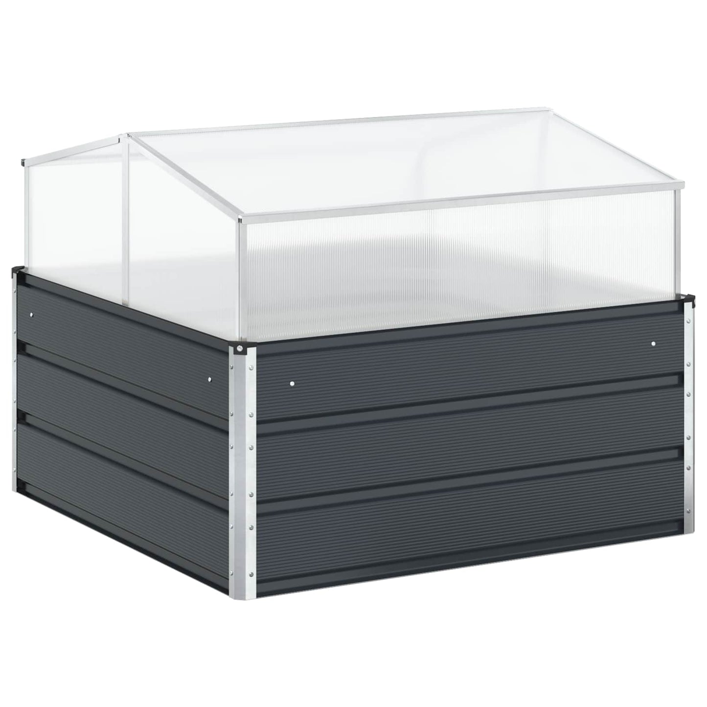 vidaXL Planter Anthracite 100 x 100 x 77 cm Galvanised Steel
