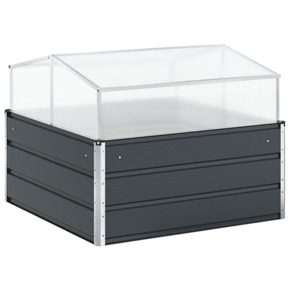 vidaXL Planter Anthracite 100 x 100 x 77 cm Galvanised Steel