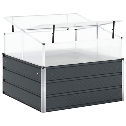 vidaXL Planter Anthracite 100 x 100 x 77 cm Galvanised Steel