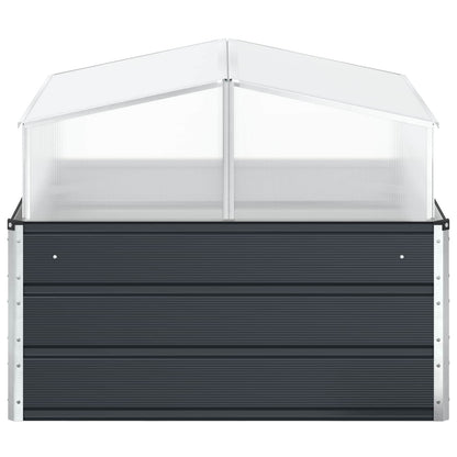 vidaXL Planter Anthracite 100 x 100 x 77 cm Galvanised Steel