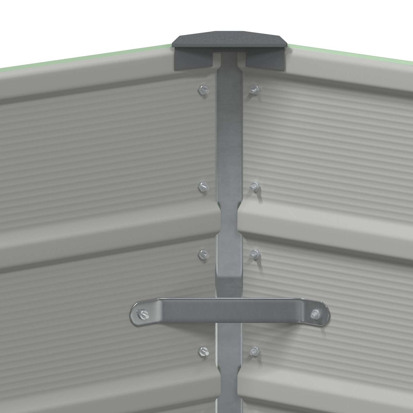 vidaXL Planter Pastel Green 129 x 129 x 45 cm Steel