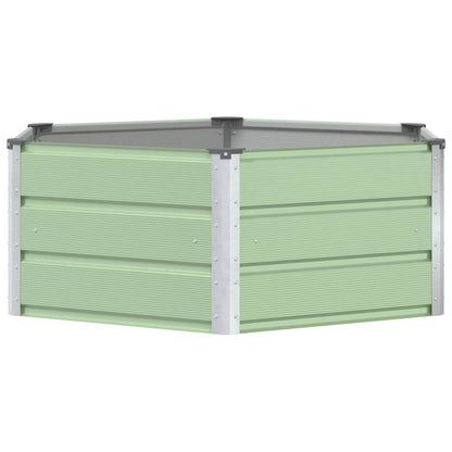 vidaXL Planter Pastel Green 129 x 129 x 45 cm Steel