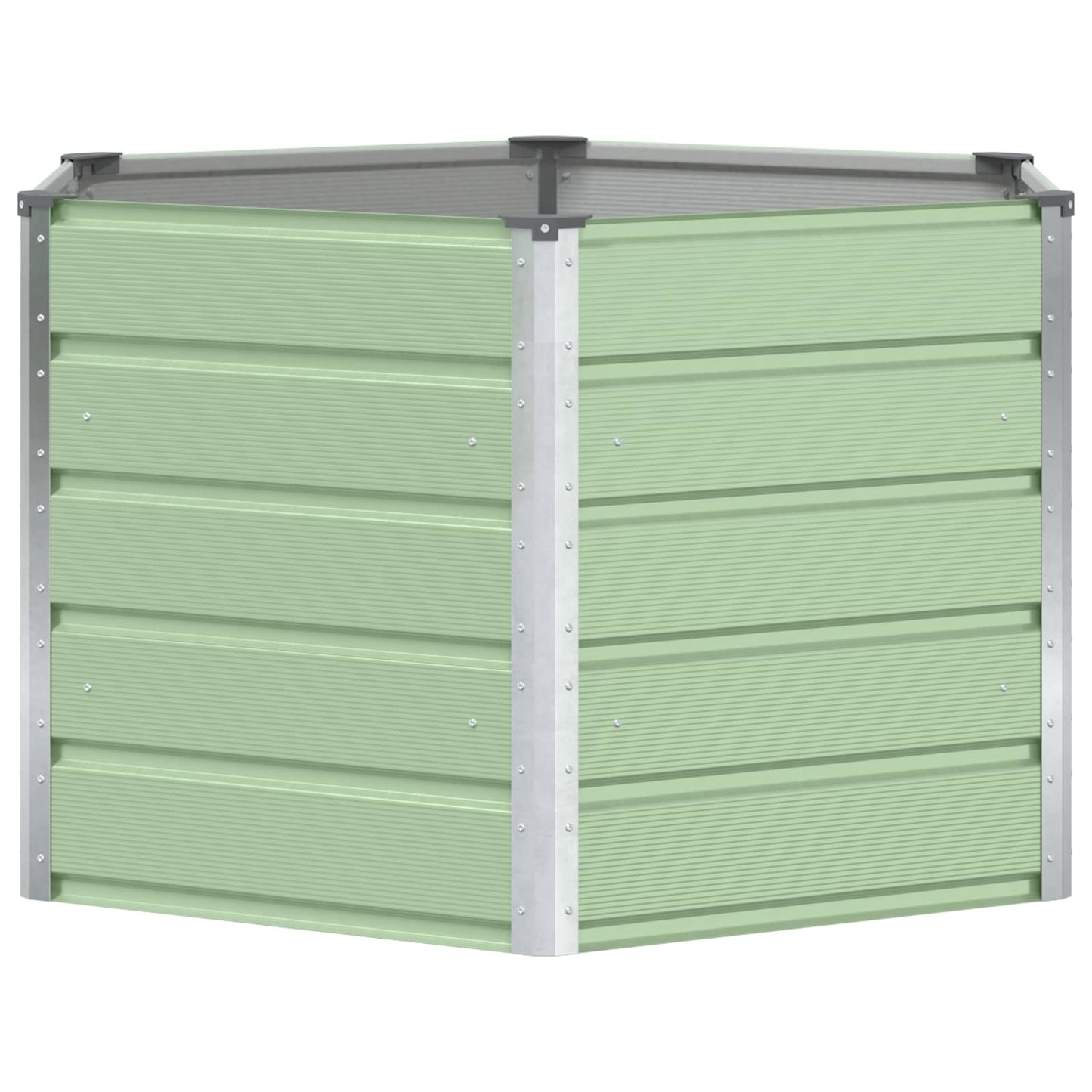 vidaXL Planter Pastel Green 129 x 129 x75 cm Steel