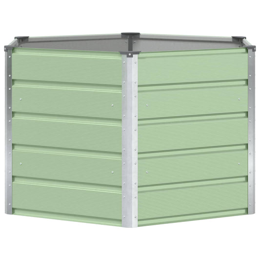 vidaXL Planter Pastel Green 129 x 129 x75 cm Steel