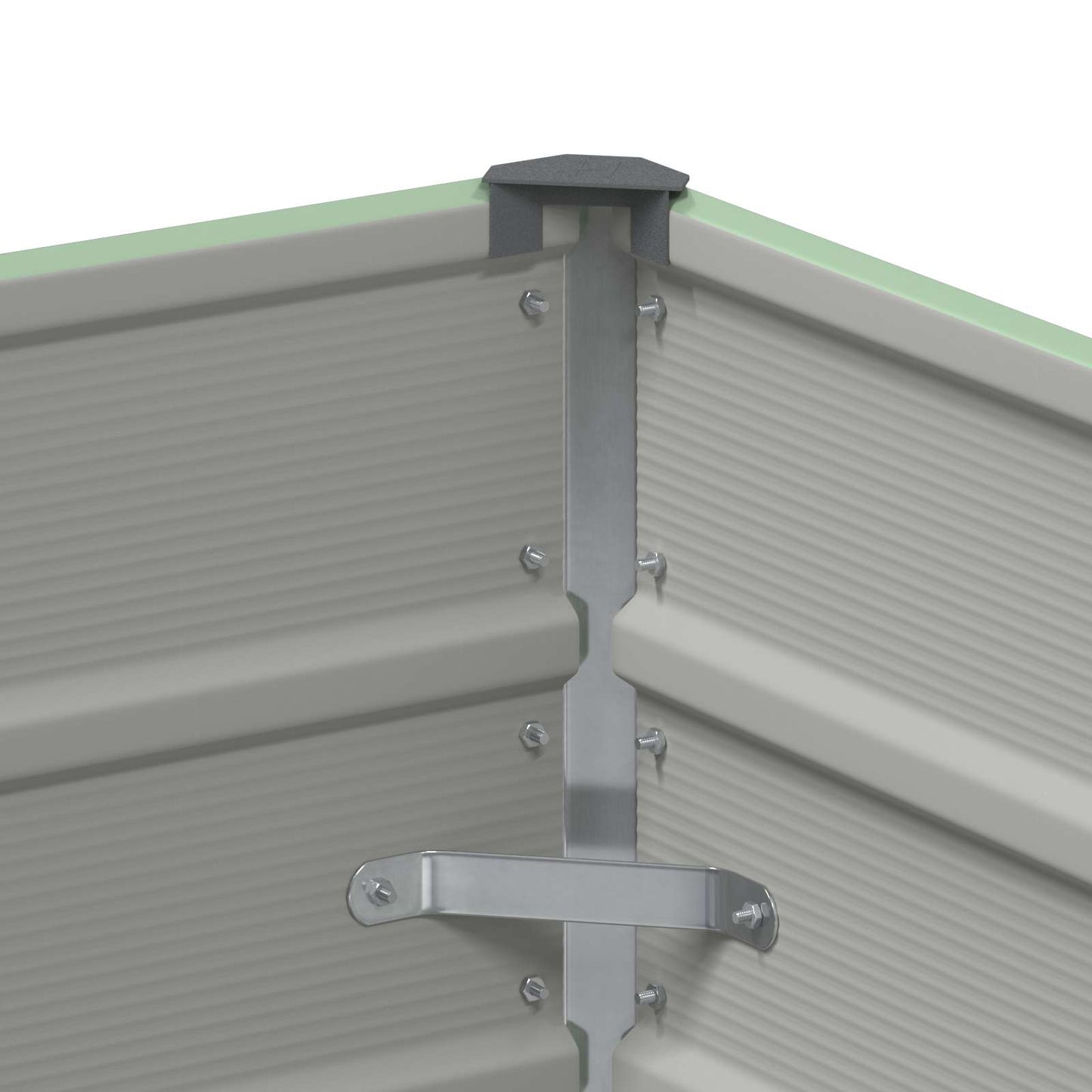 vidaXL Planter Pastel Green 100 x 100 x 75 cm Steel