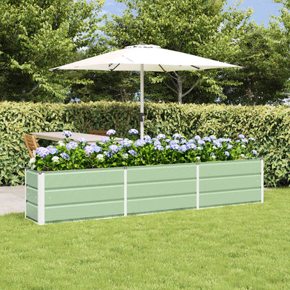 vidaXL Planter Green 240 x 40 x 45 cm Steel
