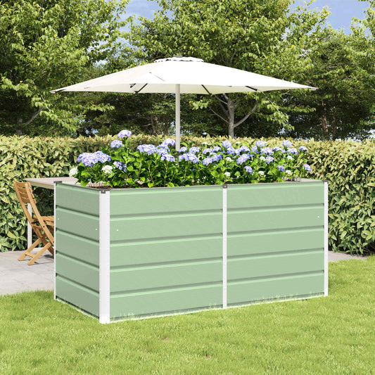 vidaXL Planter Green 160 x 80 x 75 cm Steel