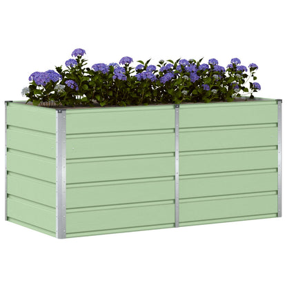 vidaXL Planter Green 160 x 80 x 75 cm Steel