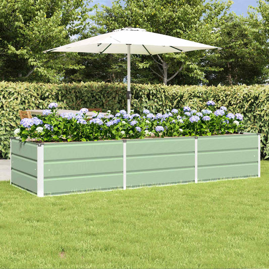 vidaXL Planter Green 240 x 80 x 45 cm Steel