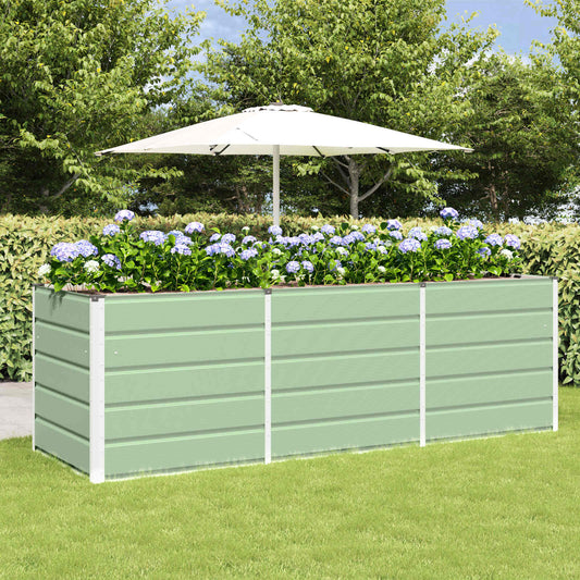 vidaXL Planter Green 240 x 80 x 75 cm Steel