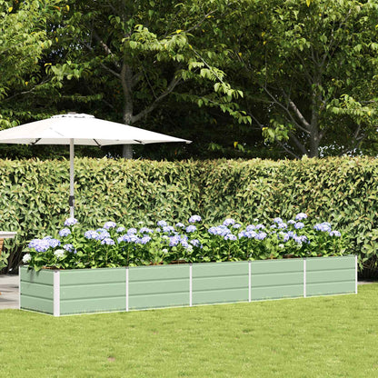 vidaXL Planter Green 400 x 80 x 45 cm Steel