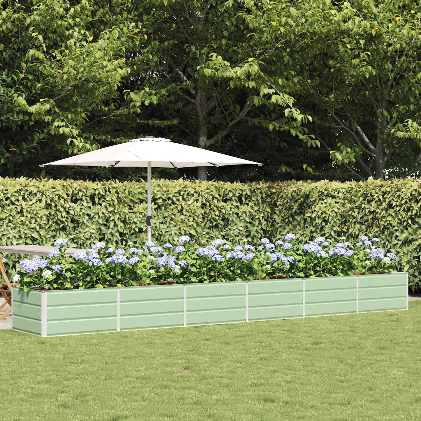 vidaXL Planter Green 480 x 80 x 45 cm Steel