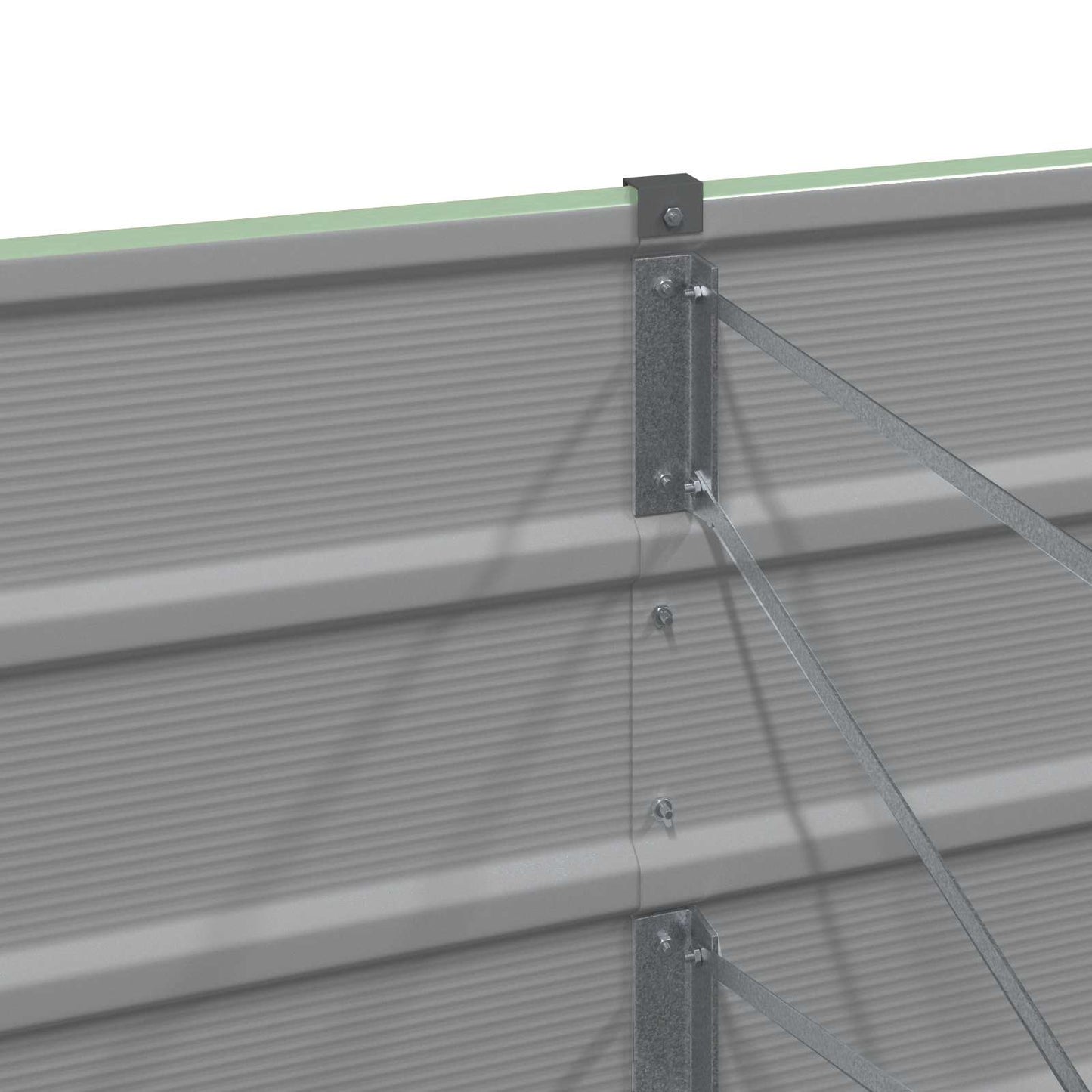 vidaXL Planter Pastel Green 195 x 50 x 45 cm Galvanised Steel