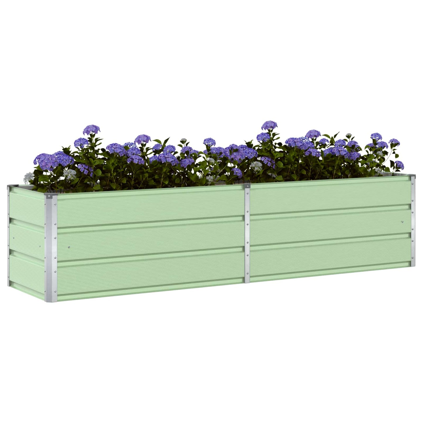 vidaXL Planter Pastel Green 195 x 50 x 45 cm Galvanised Steel