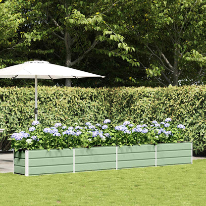 vidaXL Planter Pastel Green 385 x 50 x 45 cm Galvanised Steel