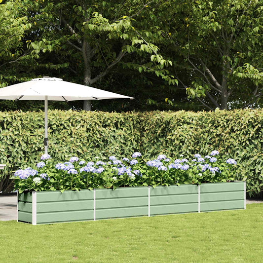 vidaXL Planter Pastel Green 385 x 50 x 45 cm Galvanised Steel