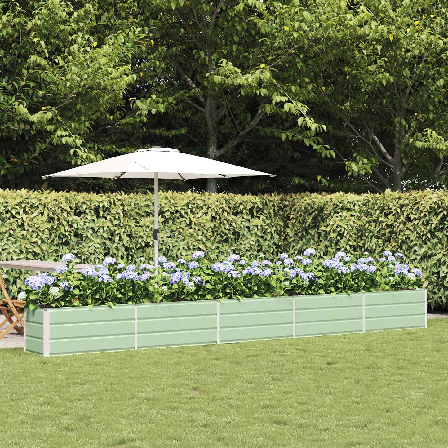 vidaXL Planter Pastel Green 480 x 50 x 45 cm Galvanised Steel