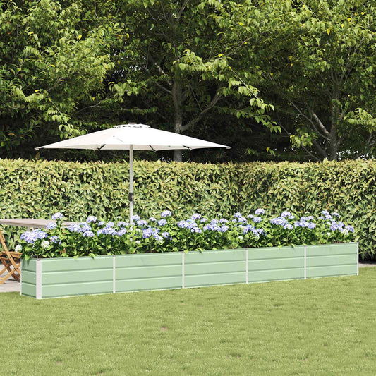 vidaXL Planter Pastel Green 480 x 50 x 45 cm Galvanised Steel