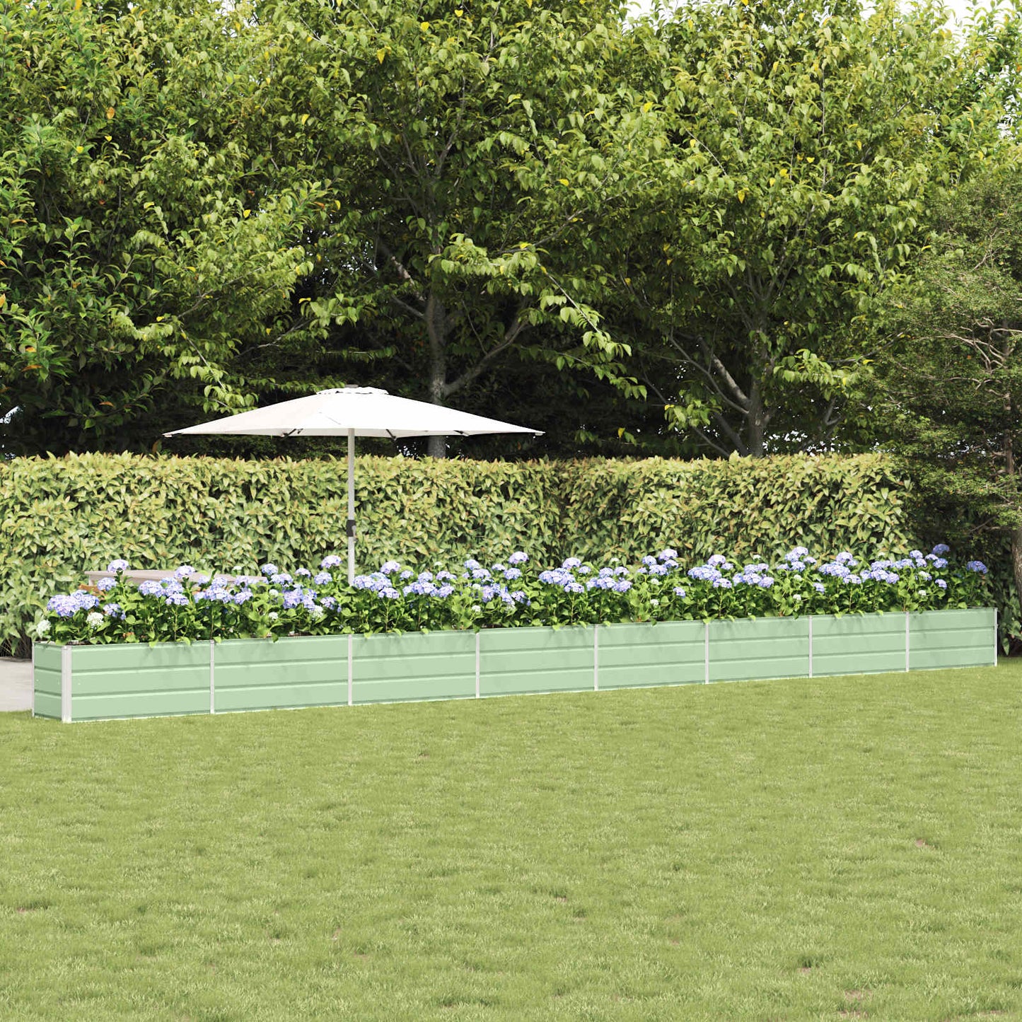 vidaXL Planter Pastel Green 770 x 50 x 45 cm Galvanised Steel