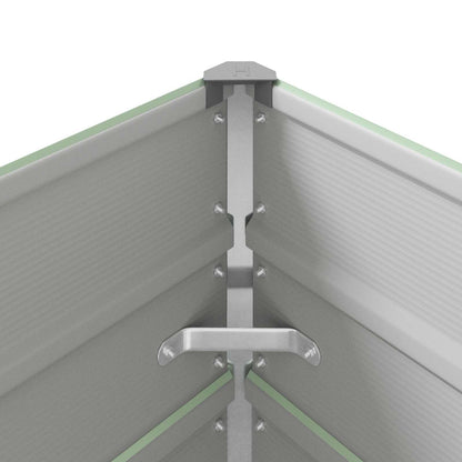 vidaXL Planter Pastel Green 290 x 100 x 75 cm Galvanised Steel