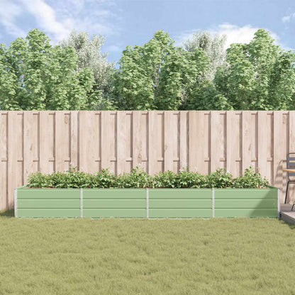 vidaXL Planter Pastel Green 385 x 100 x 45 cm Galvanised Steel