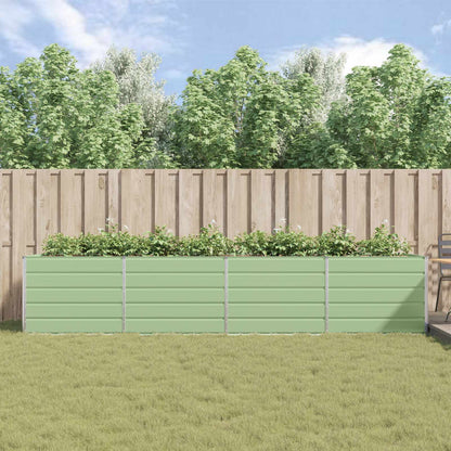 vidaXL Planter Pastel Green 385 x 100 x 75 cm Galvanised Steel
