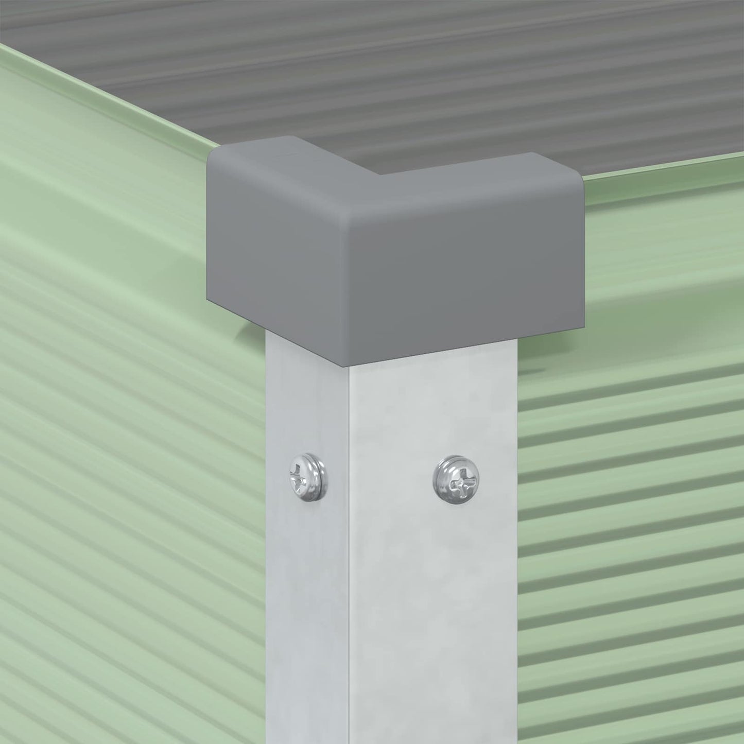 vidaXL Planter Pastel Green 100 x 45 x 90 cm Galvanised Steel
