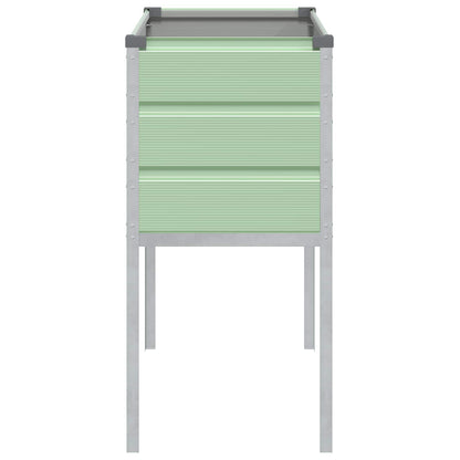 vidaXL Planter Pastel Green 100 x 45 x 90 cm Galvanised Steel