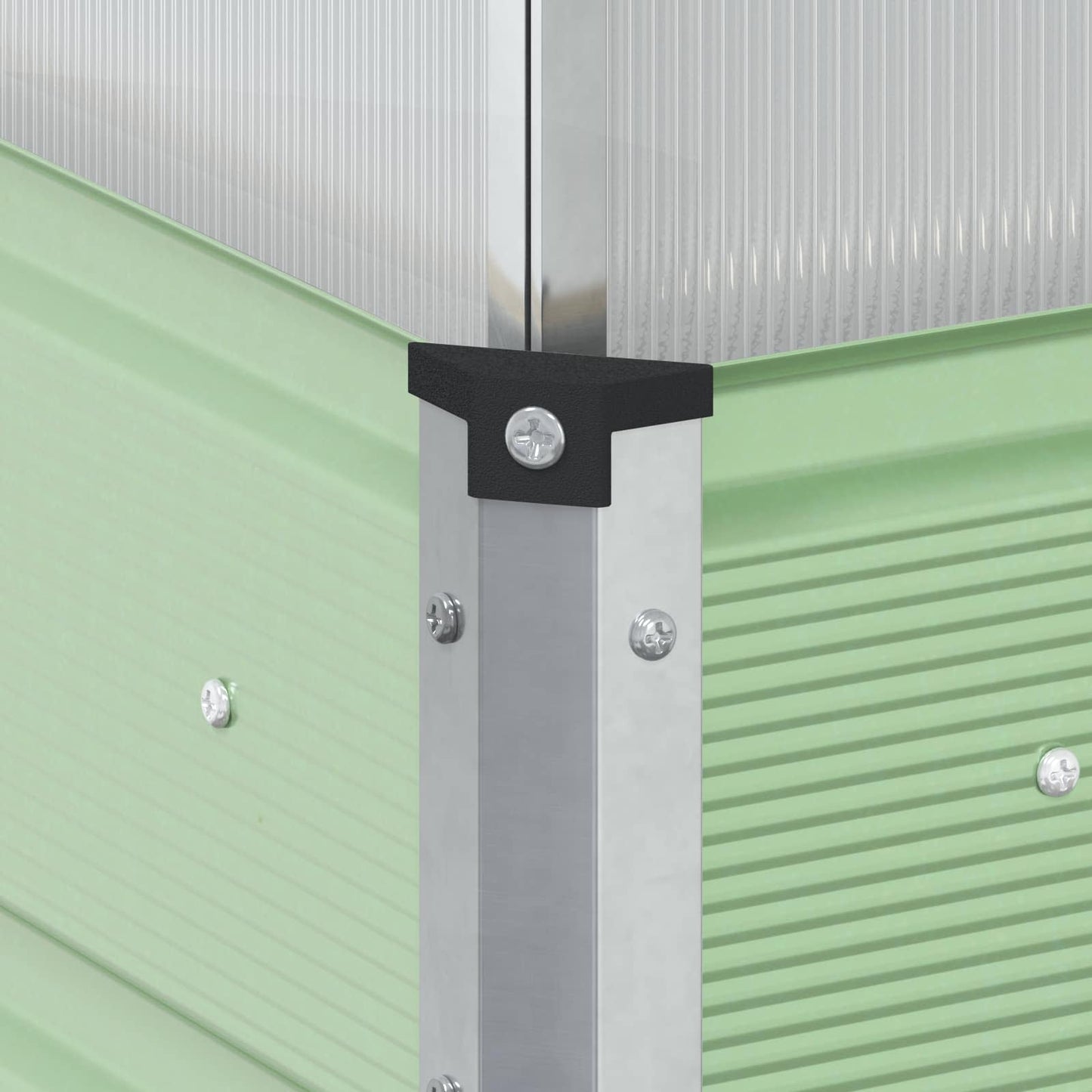 vidaXL Planter Pastel Green 100 x 100 x 77 cm Galvanised Steel