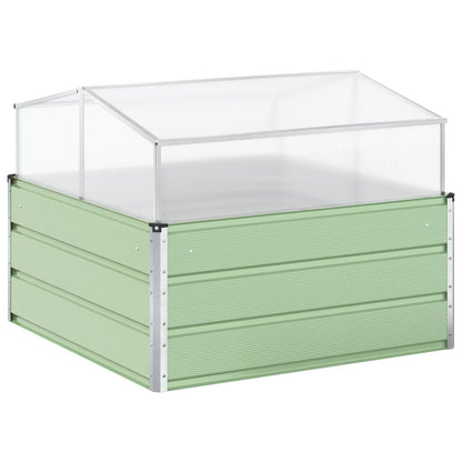 vidaXL Planter Pastel Green 100 x 100 x 77 cm Galvanised Steel