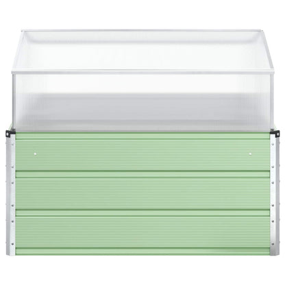 vidaXL Planter Pastel Green 100 x 100 x 77 cm Galvanised Steel