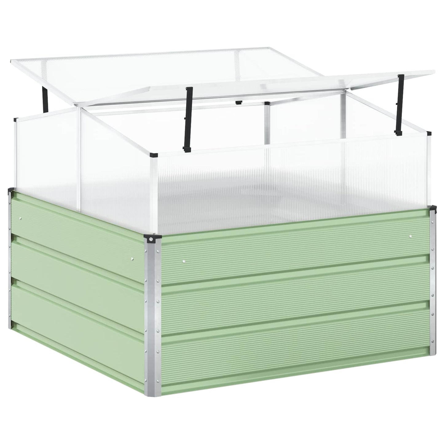 vidaXL Planter Pastel Green 100 x 100 x 77 cm Galvanised Steel