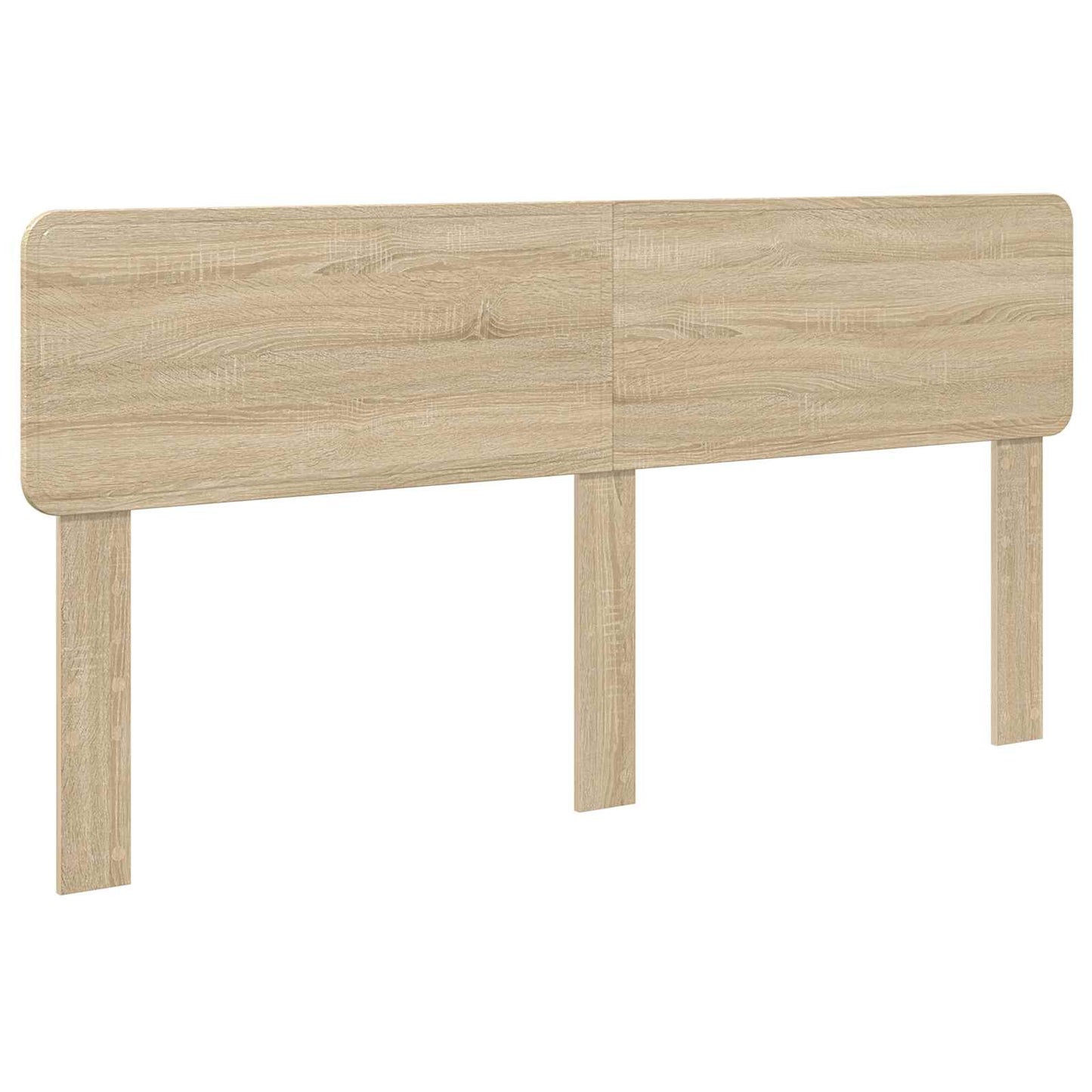 vidaXL Bed Frame with Headboard Sonoma 200 x 200 cm Solid Pine Wood
