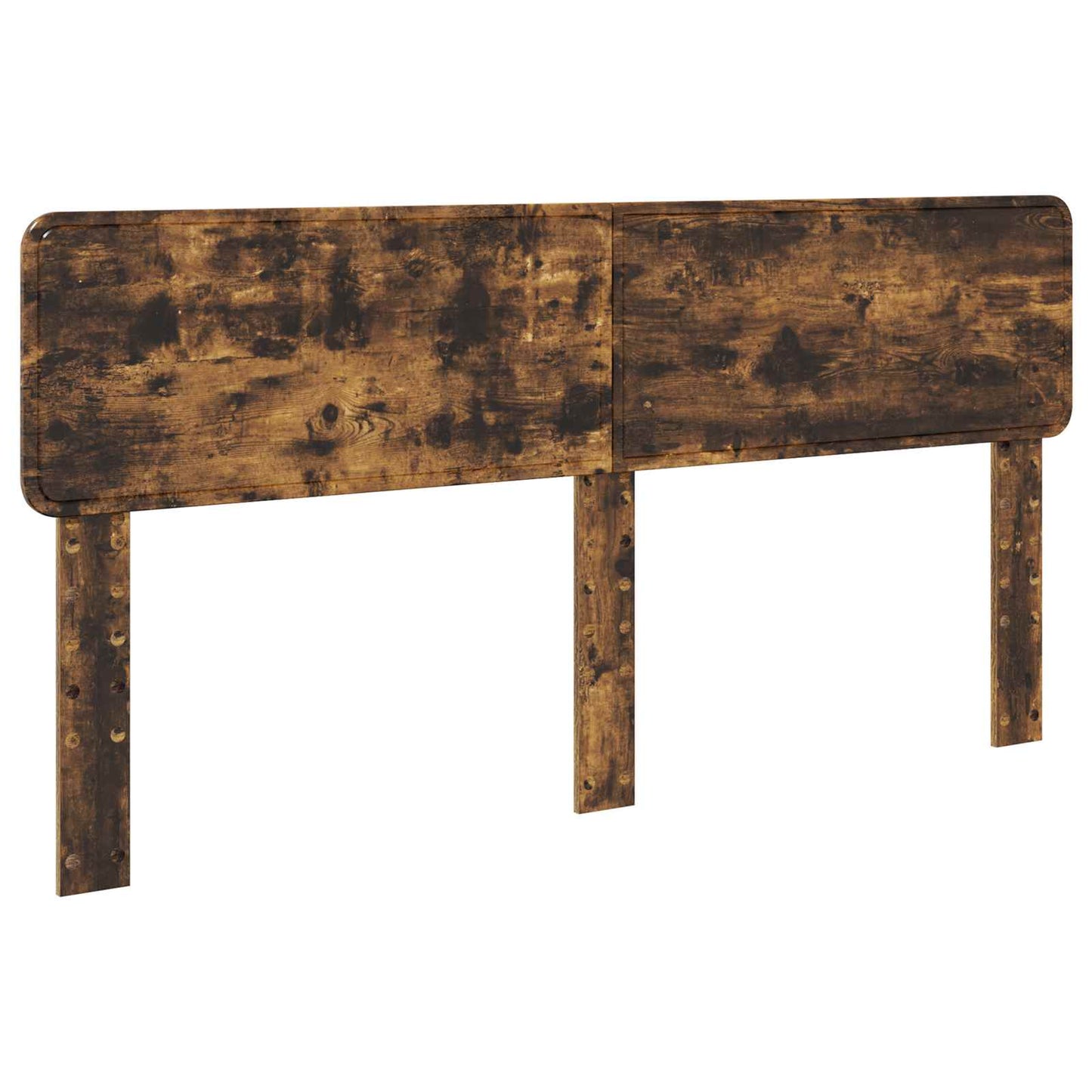 vidaXL Bed Frame Smoked Oak 200 x 200 cm Solid Pine Wood