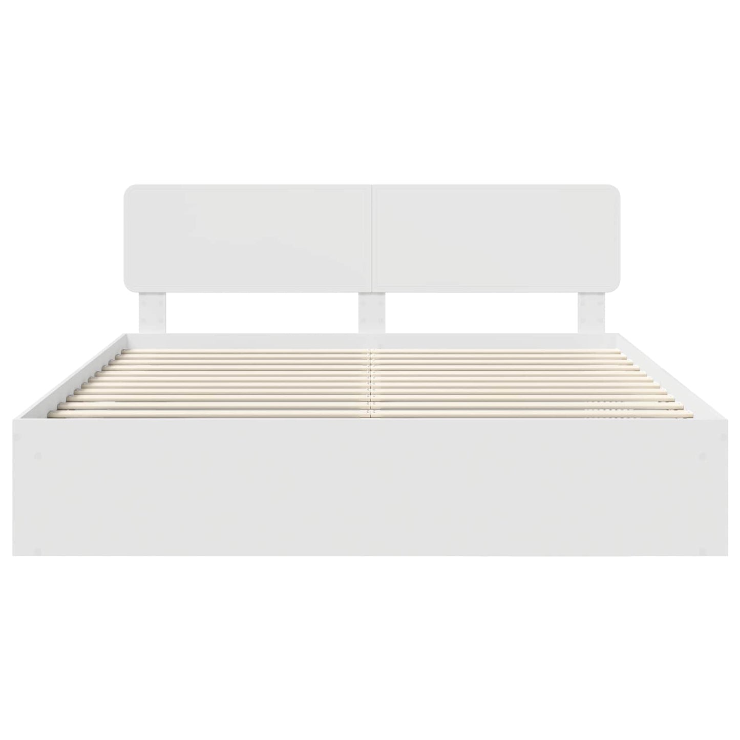 vidaXL Bed Frame with Headboard White 180 x 200 cm Solid Pine Wood