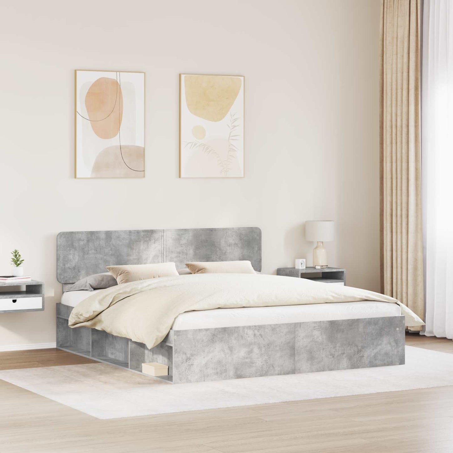 vidaXL Bed Frame with Headboard Concerte 180 x 200 cm Solid Pine Wood