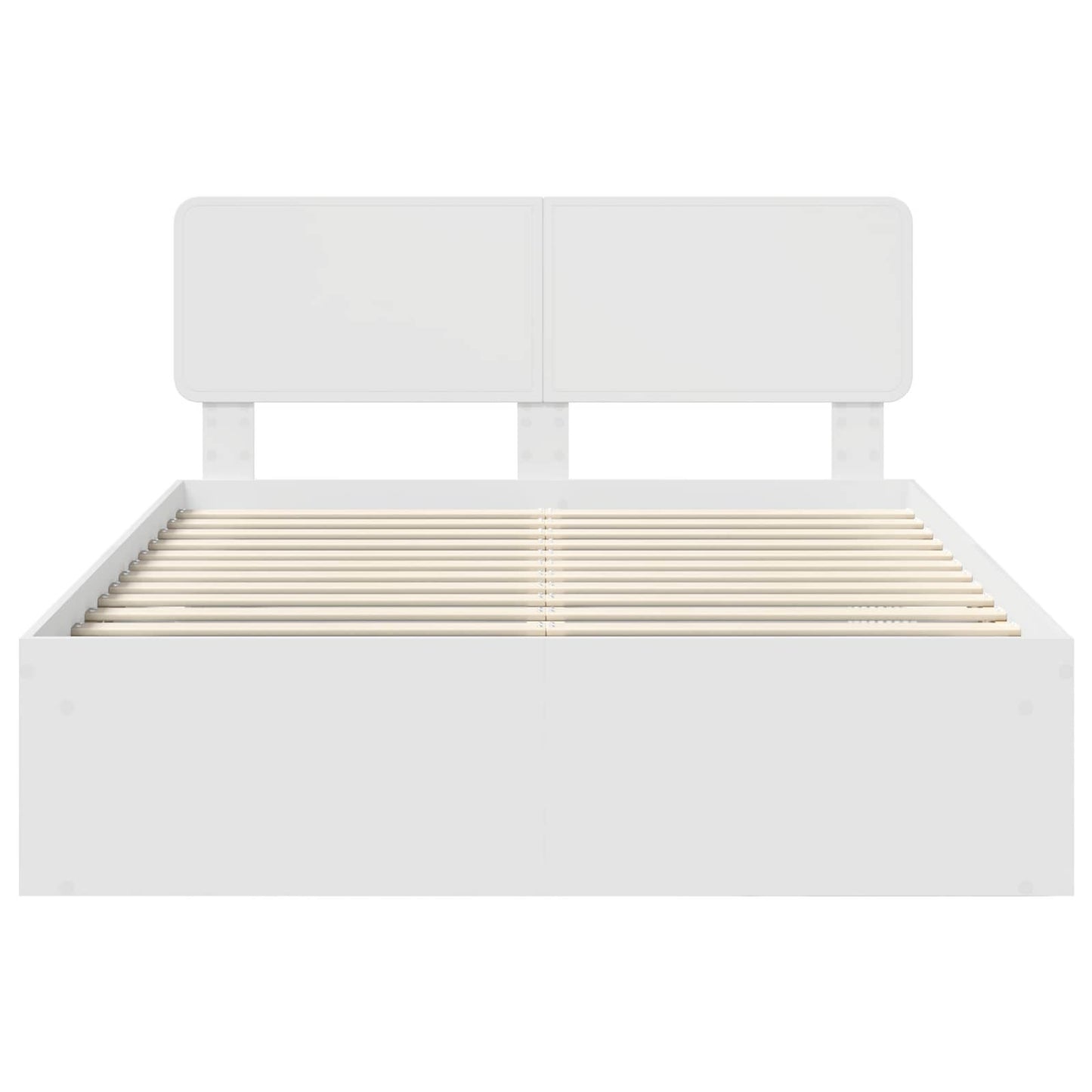 vidaXL Bed Frame with Headboard White 160 x 200 cm Solid Pine Wood