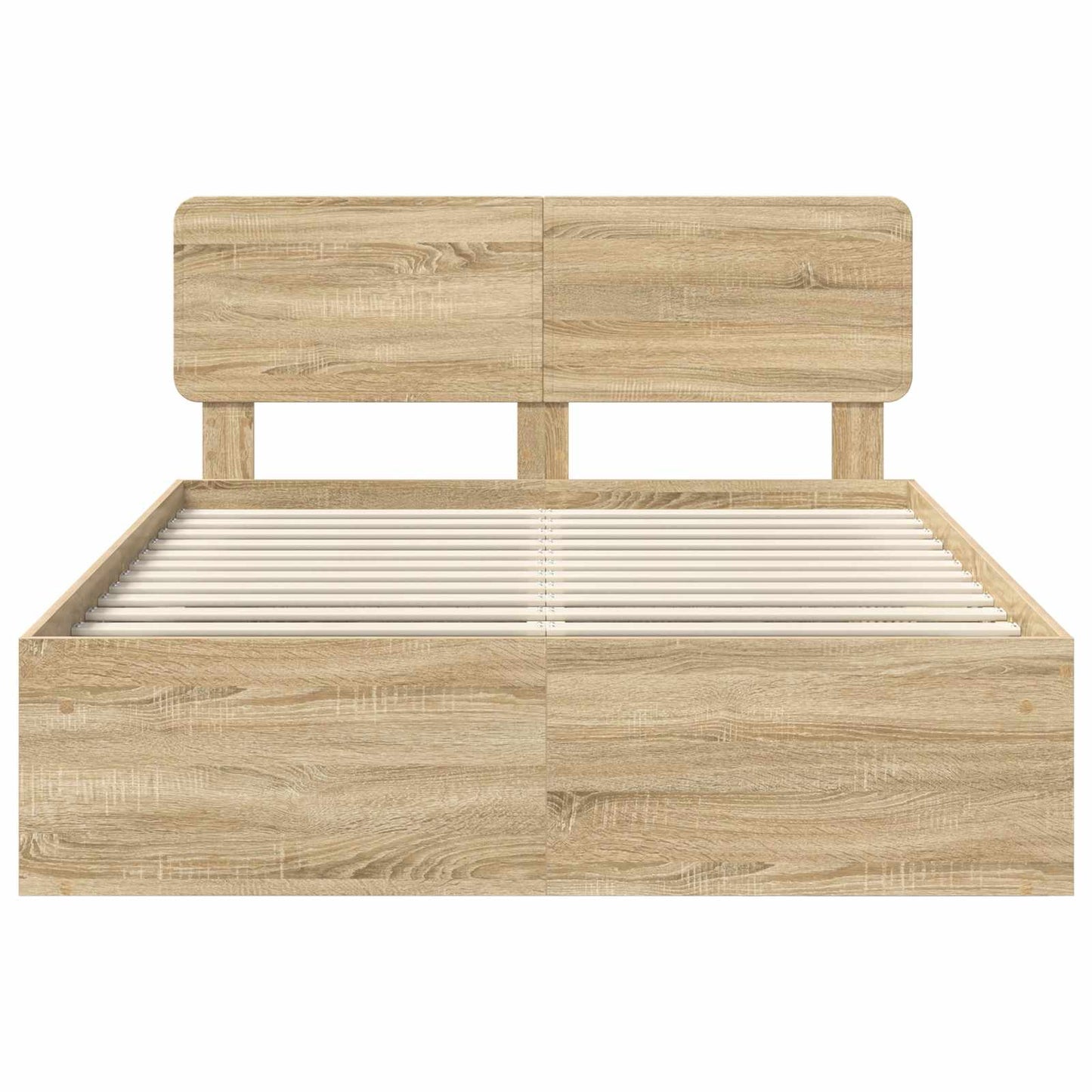 vidaXL Bed Frame Sonoma Oak 150 x 200 cm Solid Pine Wood