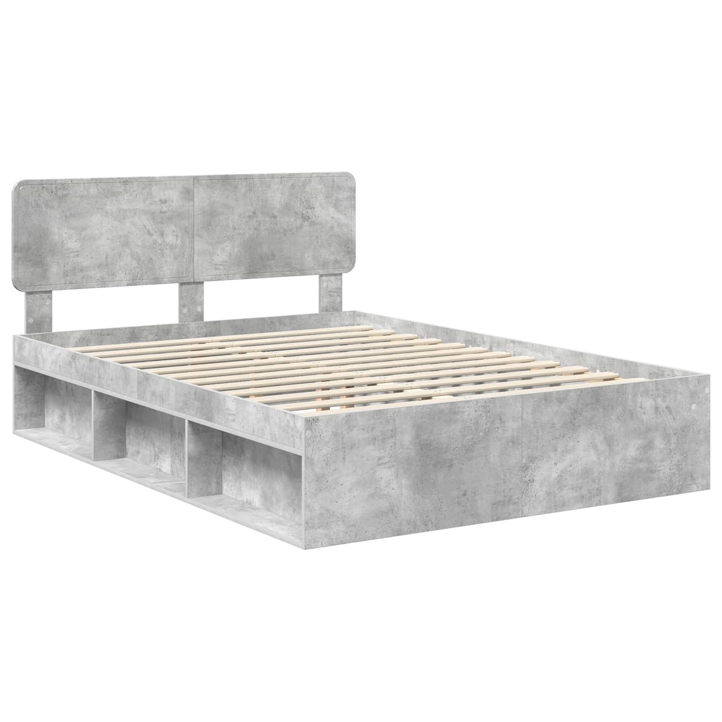 vidaXL Bed Frame Concerte Grey 150 x 200 cm Solid Pine Wood