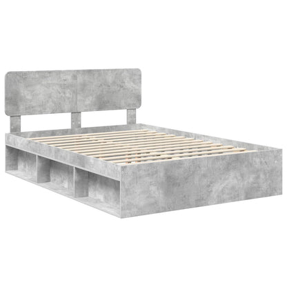 vidaXL Bed Frame Concerte Grey 150 x 200 cm Solid Pine Wood