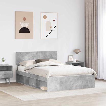 vidaXL Bed Frame with Headboard Concerte 140 x 190 cm Solid Pine Wood