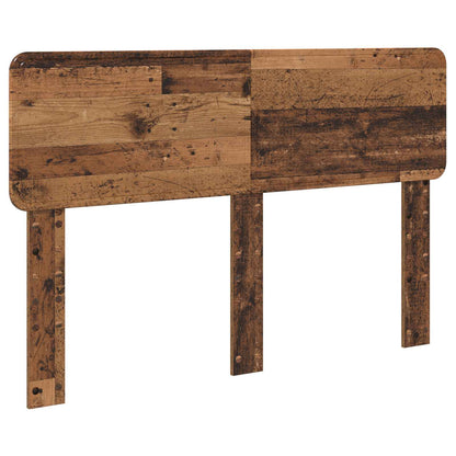 vidaXL Bed Frame with Headboard Old Wood 140 x 190 cm Solid Pine Wood