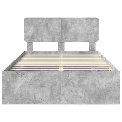 vidaXL Bed Frame Concerte Grey 135 x 190 cm Solid Pine Wood