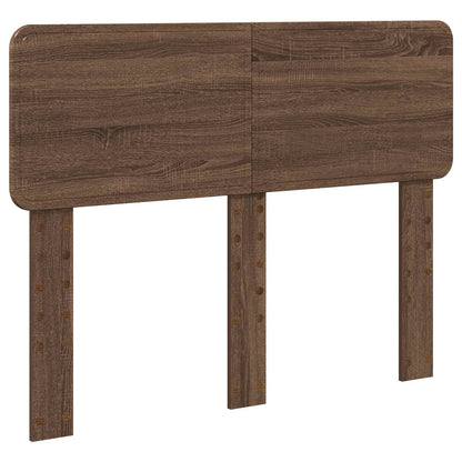 vidaXL Bed Frame with Headboard Brown Oak 120 x 200 cm Solid Pine Wood