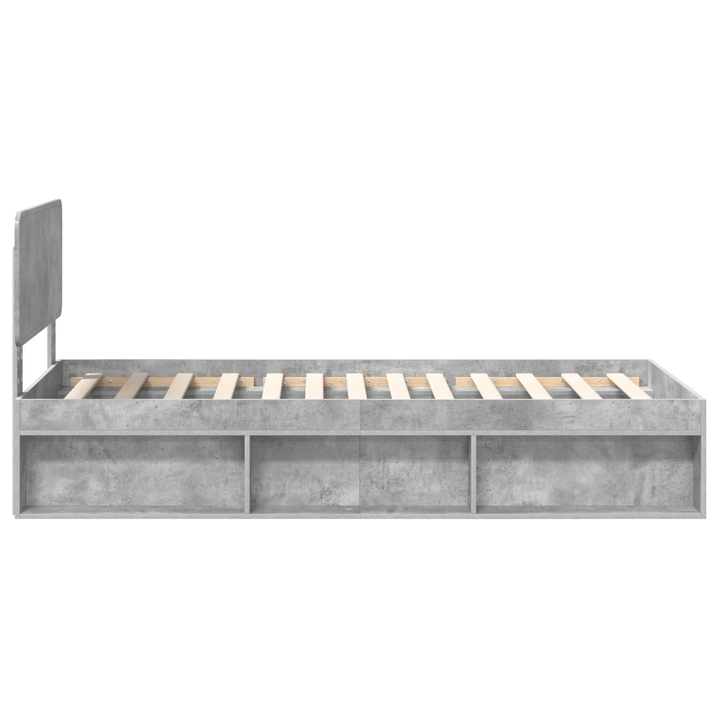vidaXL Bed Frame Concerte Grey 100 x 200 cm Solid Pine Wood