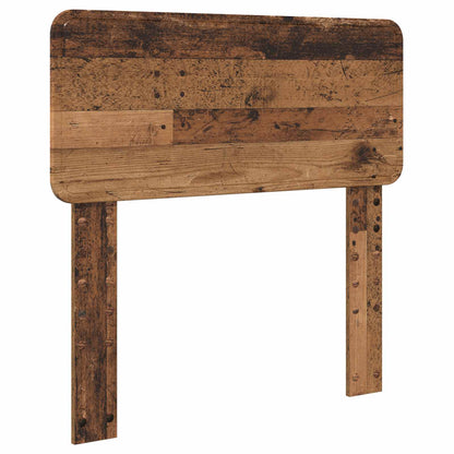 vidaXL Bed Frame with Headboard Old Wood 100 x 200 cm Solid Pine Wood