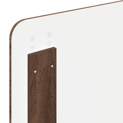 vidaXL Bed Frame with Headboard Brown Oak 90 x 200 cm Solid Pine Wood