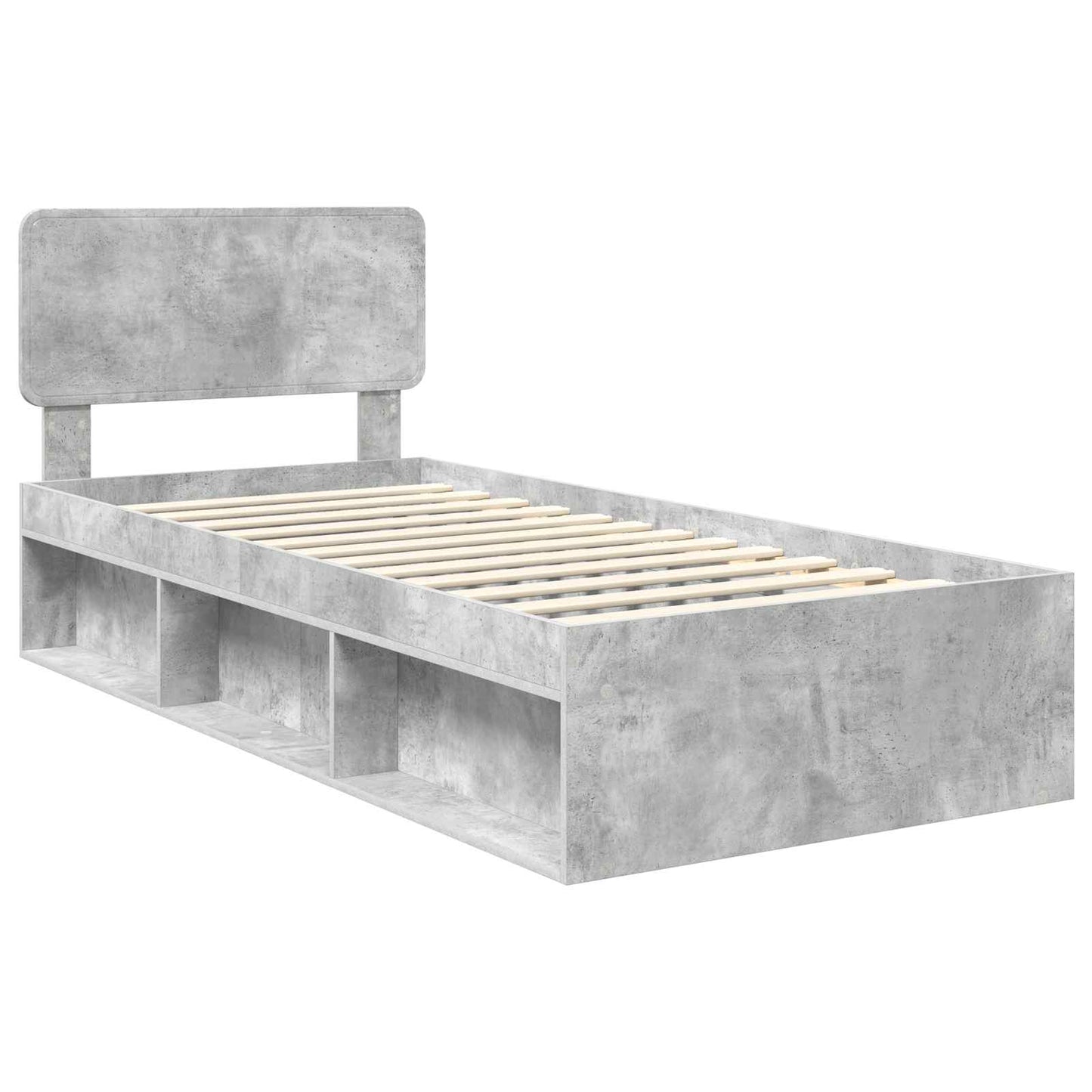 vidaXL Bed Frame Concerte Grey 90 x 190 cm Solid Pine Wood